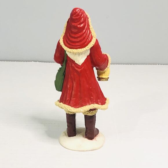santa St. Nick with teddy bear and lantern resin figure 6" - Picture 2 of 5